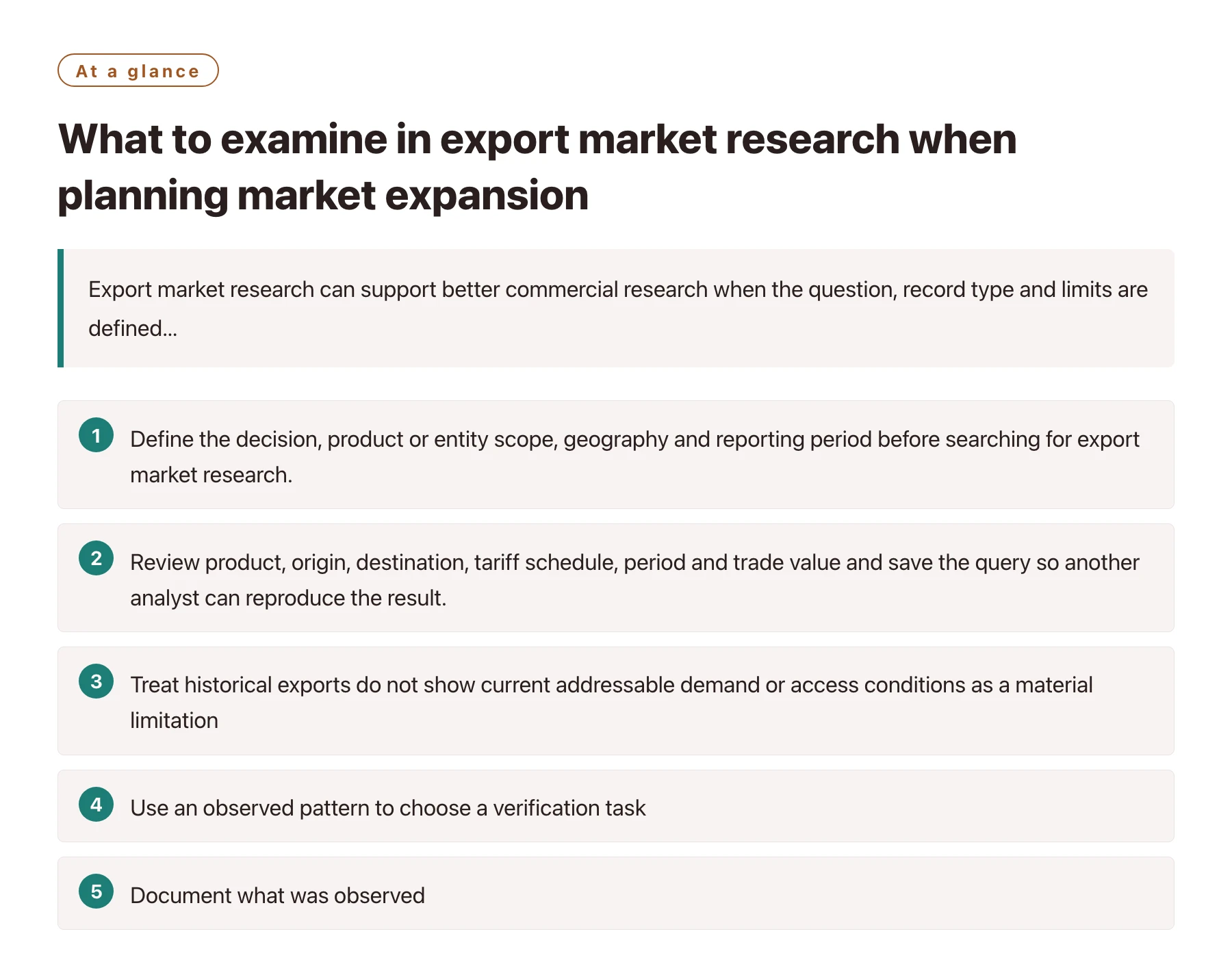 What to examine in export market research when planning market expansion——全文要点速览
